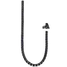 Nanocable Organizador de Cables Flexible 25mm Negro 2m